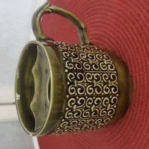 Vintage MCM SECLA Made in Portugal M7stache Green Mug